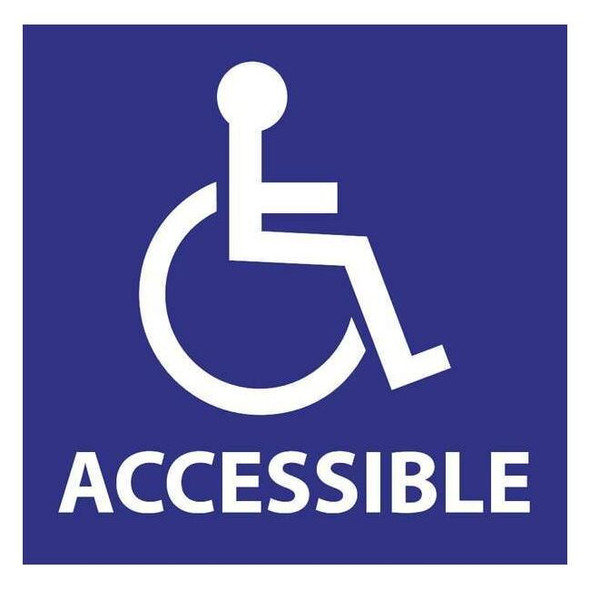 Zing Handicap Labels,6 In H x 6 In W,PK2, 2714 2714