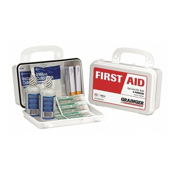 First Aid Kit and Housing, Plastic 20 Components, 5 People Served