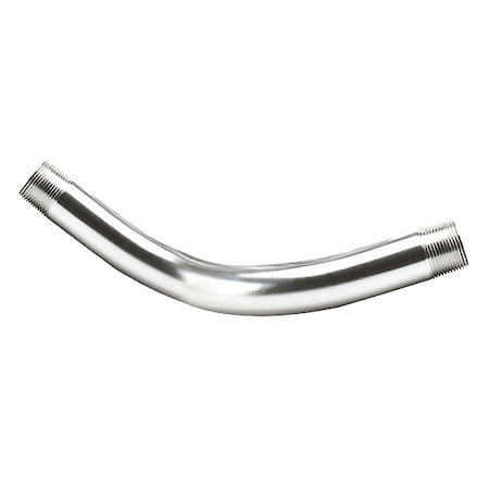 IMC 45 Deg Elbow, 1-1/4 in, Threaded, Aluminum, Plain, Silver