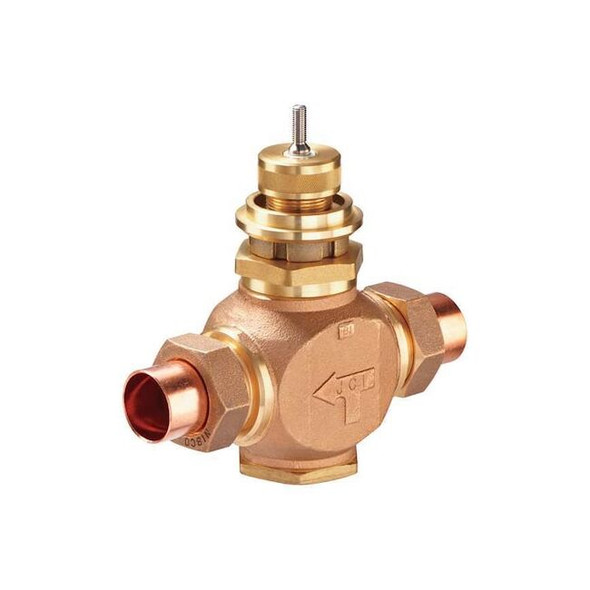 Johnson Controls Globe Valve,2-Way,NO,1/2 In,Sweat VG7281CT