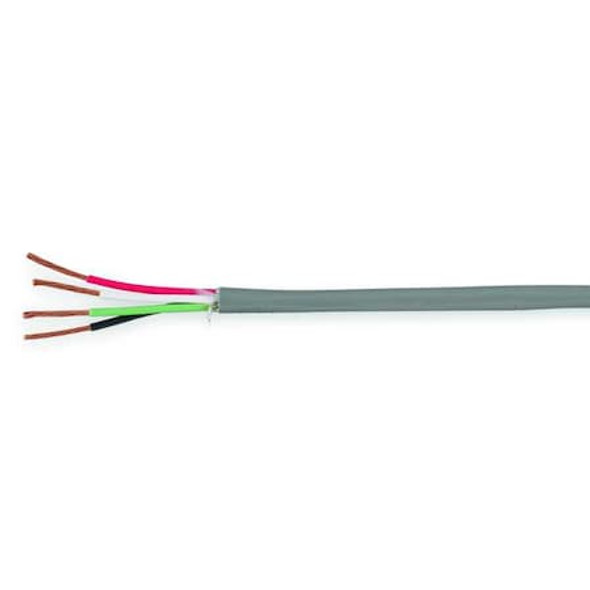 Power Limited and Communication Cable, 4 C, Gray, PVC, 1000 ft.