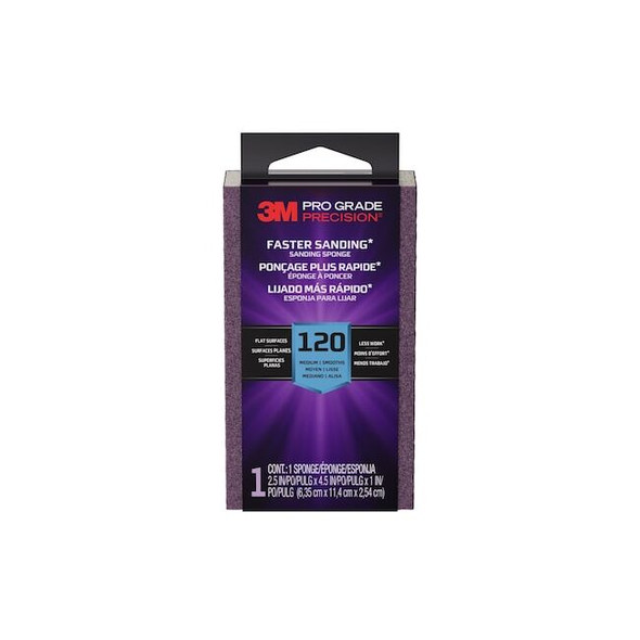 3m Sanding Sponge,4-1/2 in L,Ceramic 7100330760