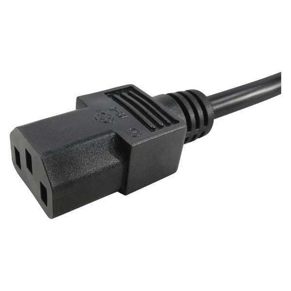 Manufacturer Varies Pwr Cord,IEC C14,SJT,10 ft.,Blk,10A,18/3 5XFT2ID