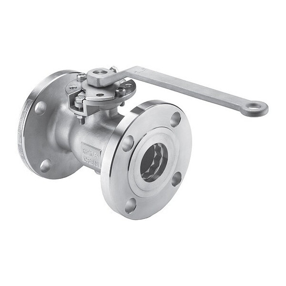 Keckley Manual 2-Way Ball Valve,Flange,CS BVF1RF2RCSRGSL-300