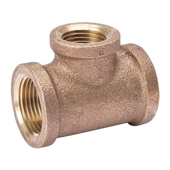 Manufacturer Varies Reducing Tee, Red Brass, 3 x 3 x 2 in 2CFJ2