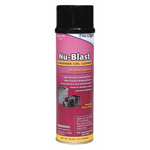 Nu-Calgon Coil Cleaner, 18 oz, Aerosol Can, Clear 4290-75