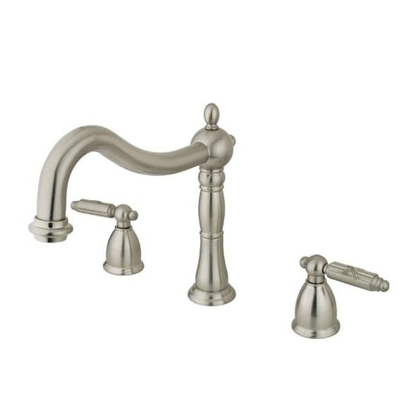 Kingston Brass Roman Tub Faucet, Brushed Nickel, Deck Mount KS1348GL