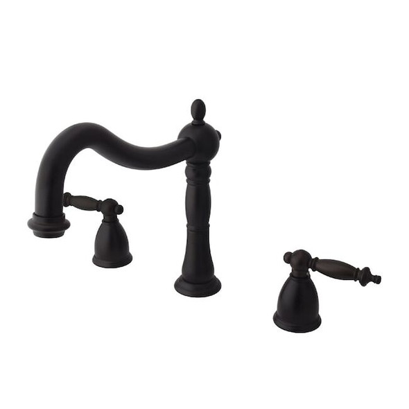 Kingston Brass Roman Tub Faucet, Oil Rubbed Bronze, Deck Mount KS1345TL