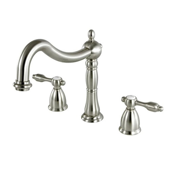 Kingston Brass Roman Tub Faucet, Brushed Nickel, Deck Mount KS1348TAL