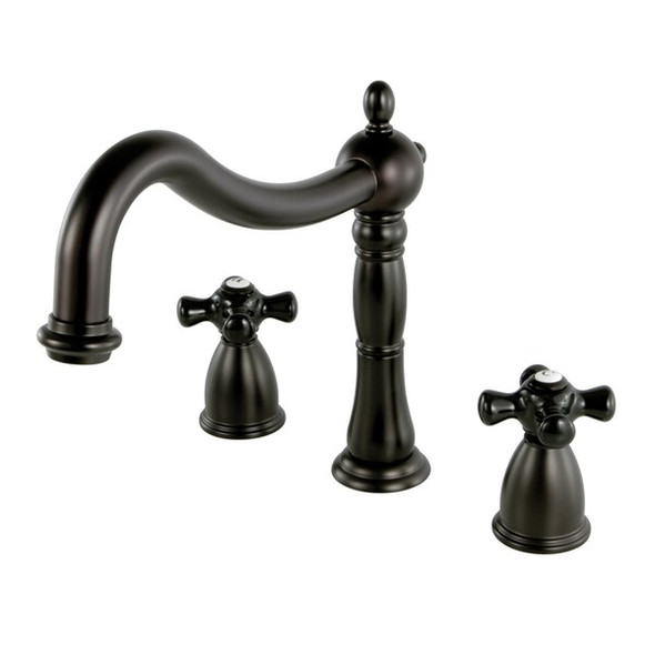Kingston Brass KS1345PKX Roman Tub Filler,w/Cross Ha KS1345PKX