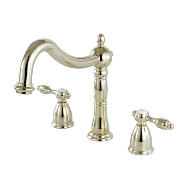 Kingston Brass Roman Tub Faucet, Polished Brass, Deck Mount KS1342TAL