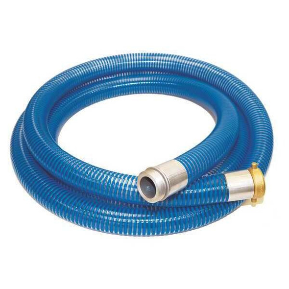 Kuriyama 1-1/2" ID x 20 ft PVC Water Suction Hose Clear/BL 45DU70