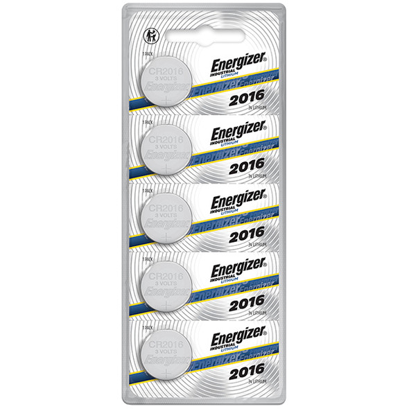 Energizer® 2016 Battery, 5/Pkg