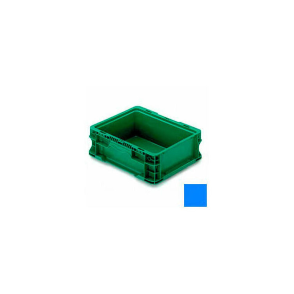 ORBIS Stakpak Modular Straight Wall Container 12""L x 15""W x 5""H Blue Polyethy