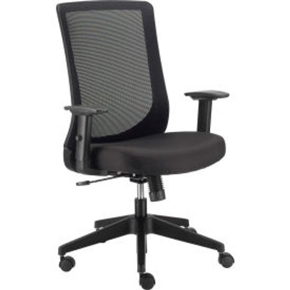 Interion Mesh Office Chair With Mid Back & Adjustable Arms Fabric Black