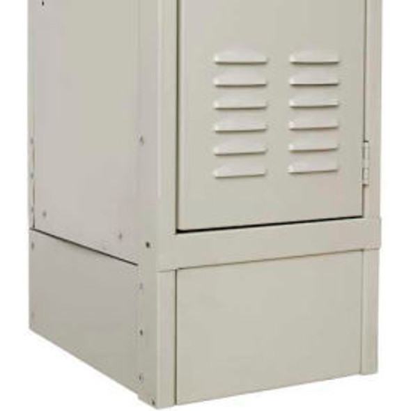 Hallowell KCSB18PT Steel Locker Accessory - Closed Side Base 18""D x 6""H - Tan