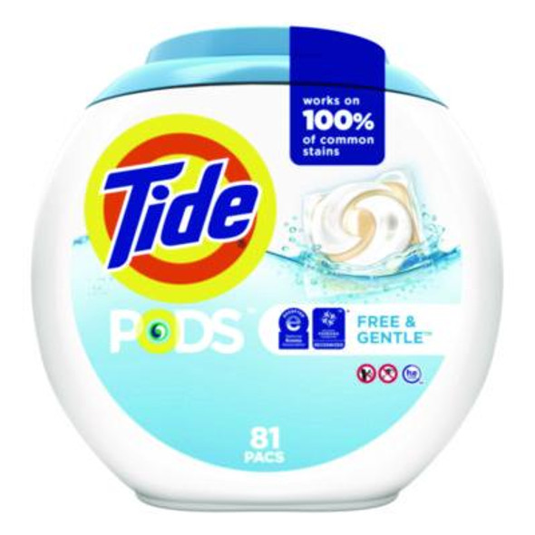 Tide® Pods, Unscented, 81 Pods/Tub 91798EA