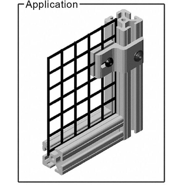 Faztek Mesh Panel Retainer,Anodized,Aluminum 15AC7105