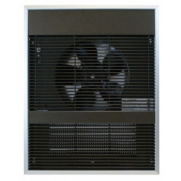 Recessed Electric Wall-Mount Heater, Recessed or Surface, 4000/2000 W, 208V AC, Bronze