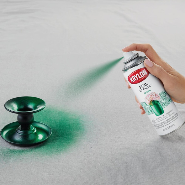 Krylon 8 Oz. Premium Foil Metallic Green Spray Paint K01081000 792590
