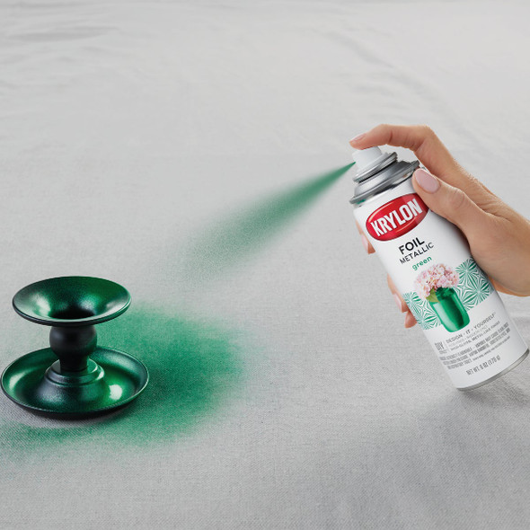 Krylon 6 Oz. Premium Foil Metallic Green Spray Paint K01081000 792590