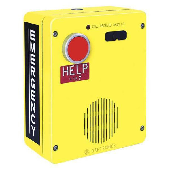 Hubbell Gai-Tronics Emergency Tele WP 1Button AutoDial Alum 393AL-001