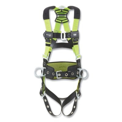 H500 Construction Standard Full Body Harness, Back/Side D-Rings, Univ, Mating Chest Buckle/Tongue Leg Buckles