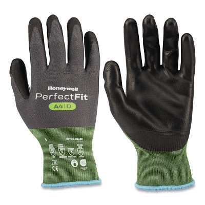 Perfect Fit Cut Resistant Gloves, Polyurethane Coating, 18 Gauge, A4/D Cut level, 10-XL