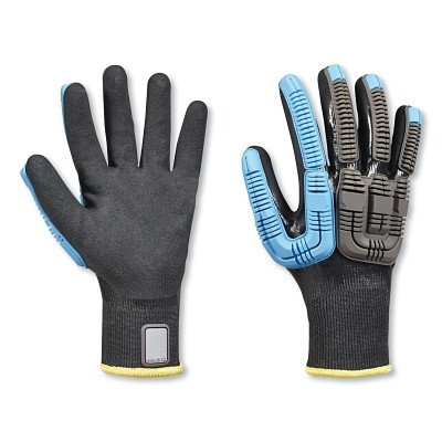 Rig Dog™ Knit Water and Cut Resistant Gloves, 11/XXL, Black/Blue