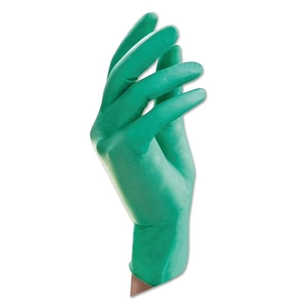 NeoTouch™ 25-201 Extended Cuff Disposable Gloves, Powder Free, Textured, 5.1 mil, Small, Green