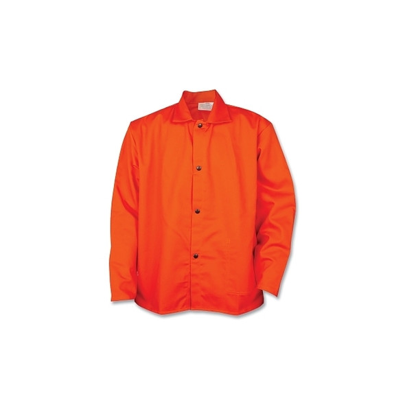 Fire Resistant FR7A® Cotton Welding Jacket, XL, Orange