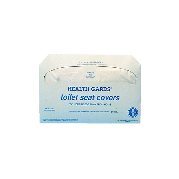 Health Gards® Toilet Seat Covers, 250 per pack, Half-Fold, White