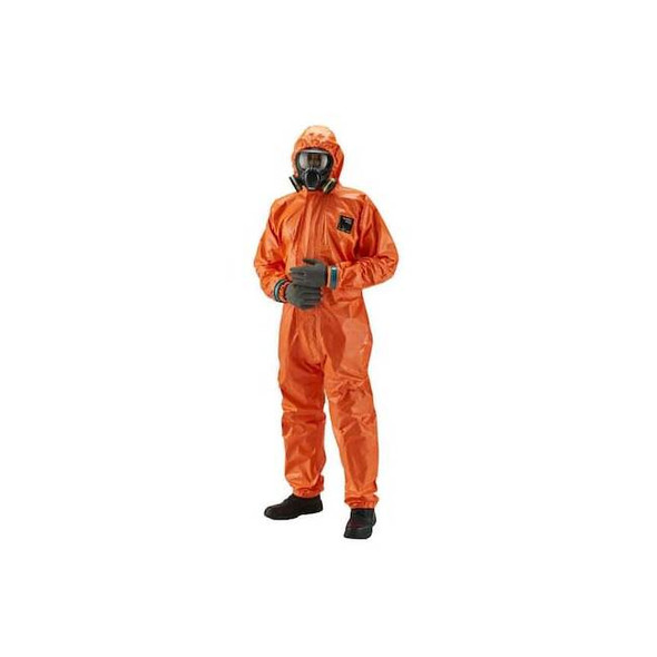 Ansell Model 111 Coveralls, Polyolefin, 31 in Inseam, Orange, S 68-4000CFR
