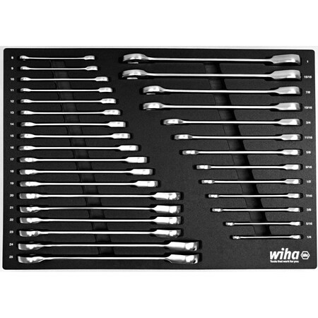 Wiha Ratcheting Wrench Tray 31-Piece Set -SAE 30392