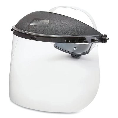 ANTHEM+™ High-Impact Face Shield Kit, Ratcheting, Clear, 8 in H x 15.5 in W Pack of 20