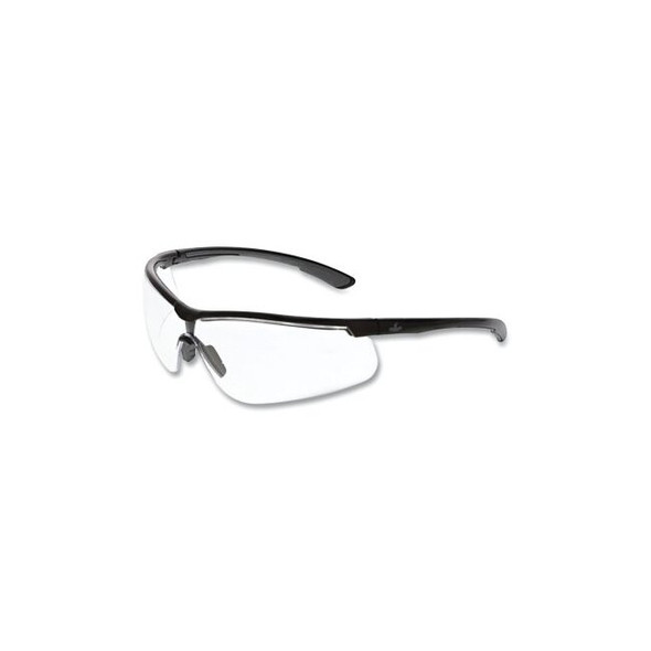 Klondike® KD7 Series Safety Glasses, Polycarbonate Clear Lens/Black Frame, Black/Gray Temple, MAX6® Anti-Fog