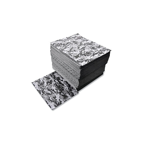 Sorbent Pads and Rolls, 18 in L x 16 in W, Universal, Premium, Two-Ply, Camouflage, Pads