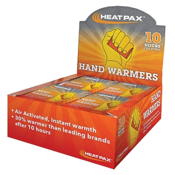 HEAT PAX™ Hand and Foot Warmer, Hand Warmer, 6.1 in L x 4.84 in W, Orange Woven Pack Inside Metallic Film, 40 PR/BX