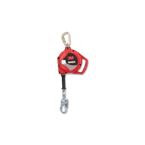 Self-Retracting Cable Lifeline, Galvanized Steel Cable, 20 ft L, Swivel Snap Hook