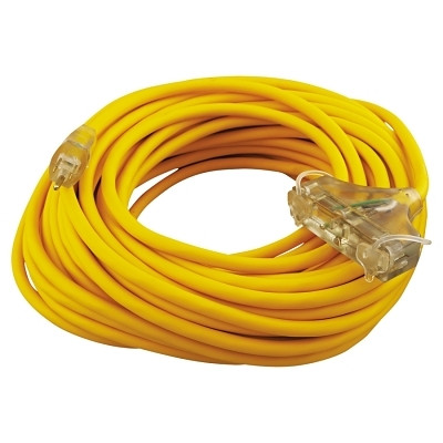 Tri-Source™ Polar/Solar Plus® Multiple Outlet Cord, 100 ft, 3 Outlets, Yellow