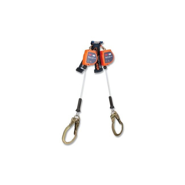 Nano-Lok™ Edge Self-Retracting Lifeline, 8 ft, Rebar Snap Hook, 420 lb, 2 Legs, Galvanized Cable