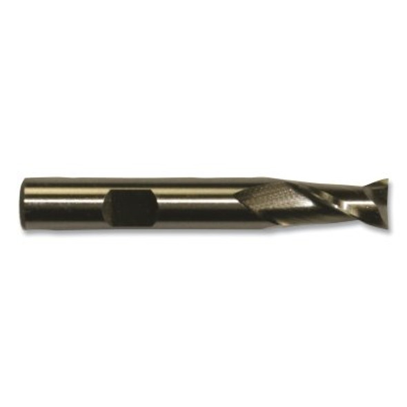 HGC-2 Single-End Cobalt Square End Mill, 2 Flutes, 1/8 in dia Milling, 0.375 in Lg of Cut, Bright Finish