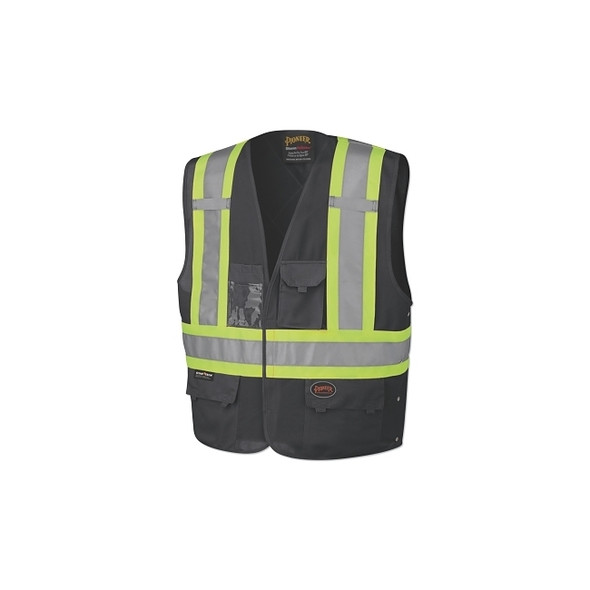 135AU Safety Vest, L/XL, Black