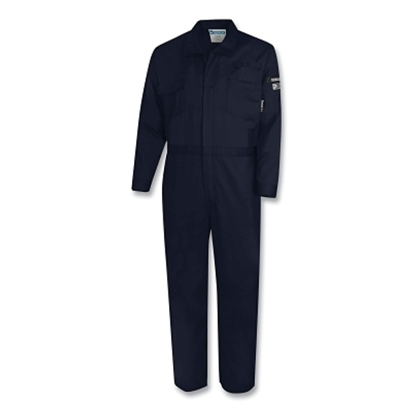 FR/Arc-Rated Safety Coveralls, ZFE109, Collared w/Adjustable Ankles/Wrists, Large, Navy Blue FR/Arc-Rated Safety Coveralls, ZFE109, Collared w/Adjustable Ankles/Wrists, Large, Navy Blue
