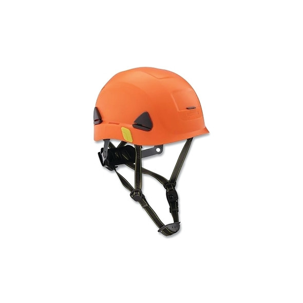 Fibre-Metal Climbing Style Safety Helmet, Type II, Dual Locking Rachet Suspension, Non-Vented, Orange