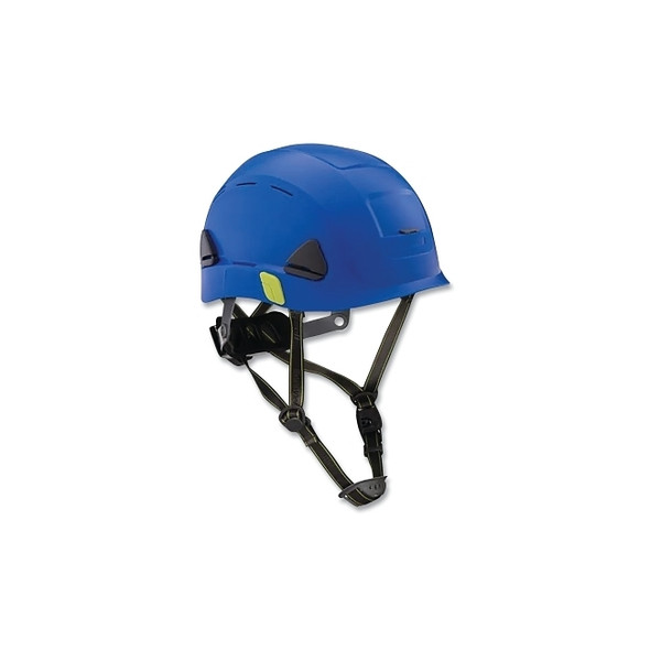 Fibre-Metal Climbing Style Safety Helmet, Type II, Dual Locking Rachet Suspension, Vented, Dark Blue