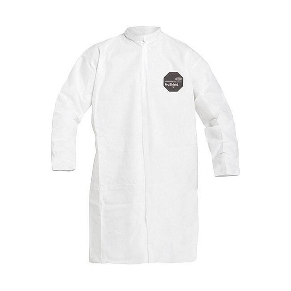 ProShield 10 Disposable Lab Coat, ProShield(R), Snaps Closure, White, 4XL, 30 PK