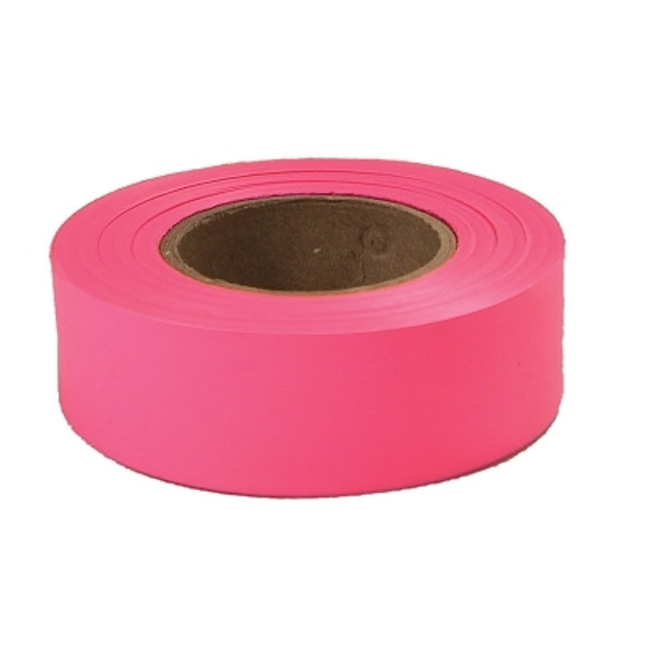 Flagging Tape, 1 in x 200 ft, Pink Fluorescent