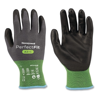 Perfect Fit Cut Resistant Gloves, Polyurethane Coating, 18 Gauge, A3/C Cut level, 10-XL