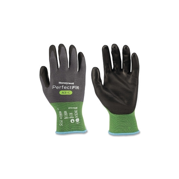 Perfect Fit Cut Resistant Gloves, Polyurethane Coating, 18 Gauge, A3/C Cut level, 10-XL